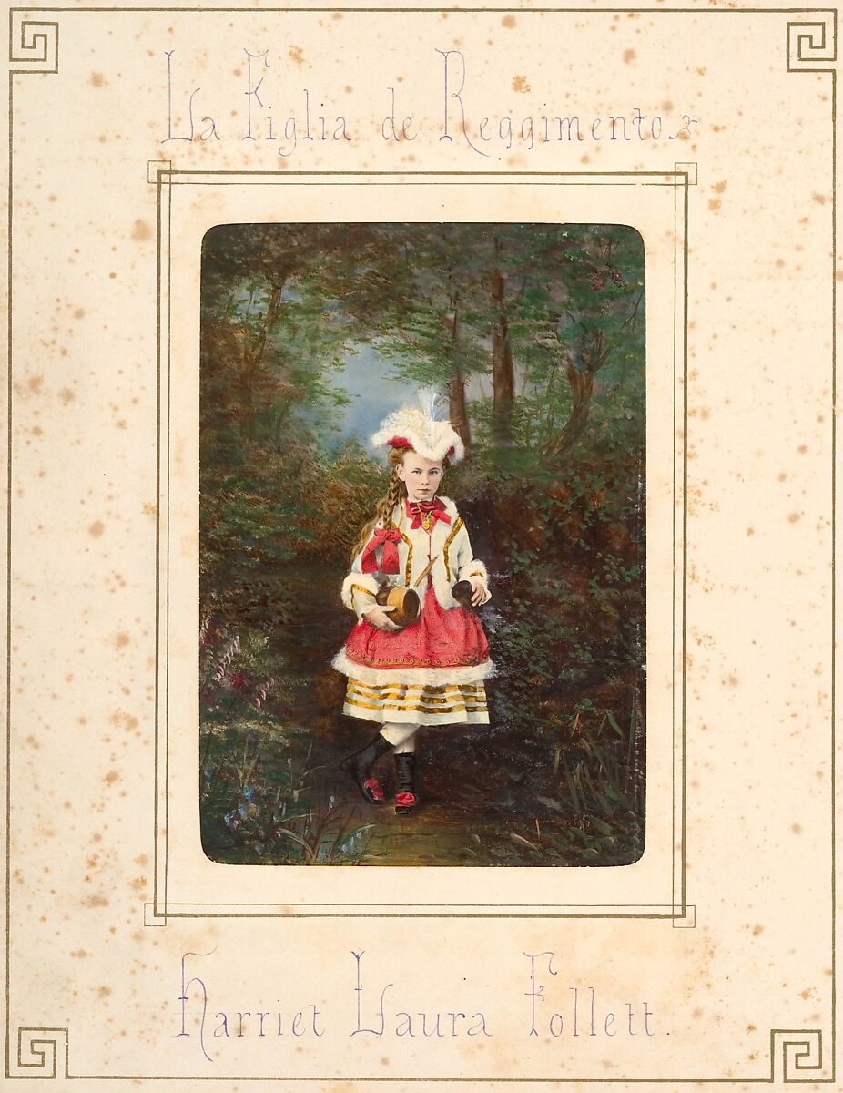 [Follett Family Album of Children Costumed for a Fancy Dress Ball], Owen Angel (British, ca. 1821–1909), Albumen silver prints from glass negatives with applied color