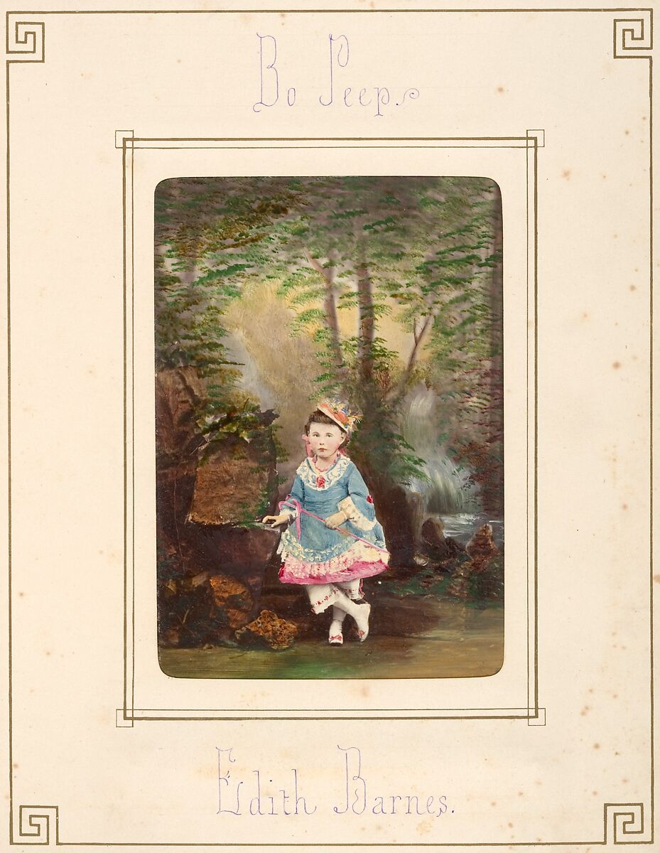 [Follett Family Album of Children Costumed for a Fancy Dress Ball], Owen Angel (British, ca. 1821–1909), Albumen silver prints from glass negatives with applied color