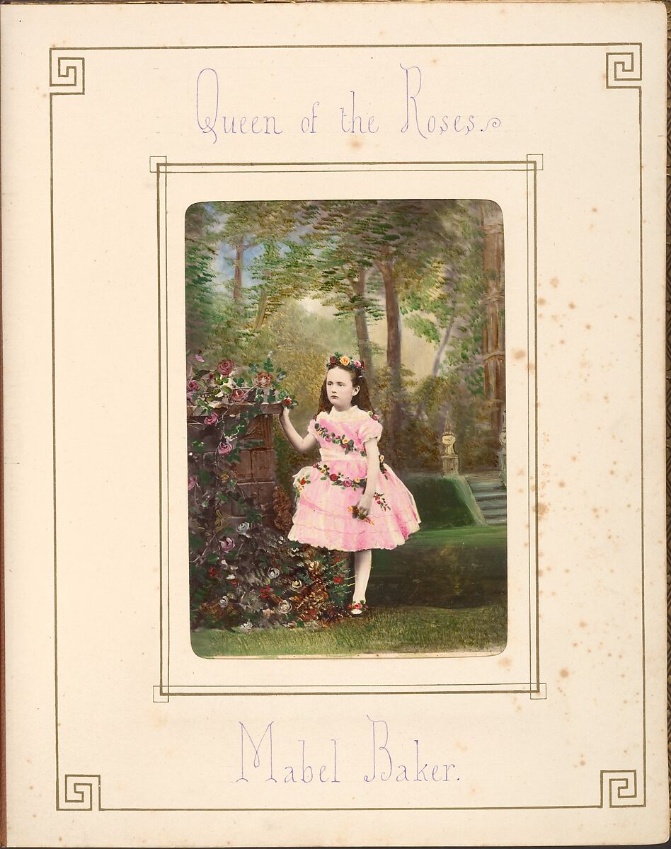 [Follett Family Album of Children Costumed for a Fancy Dress Ball], Owen Angel (British, ca. 1821–1909), Albumen silver prints from glass negatives with applied color