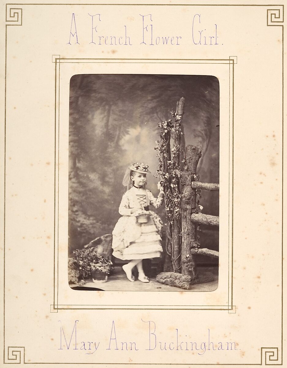 [Follett Family Album of Children Costumed for a Fancy Dress Ball], Owen Angel (British, ca. 1821–1909), Albumen silver prints from glass negatives with applied color