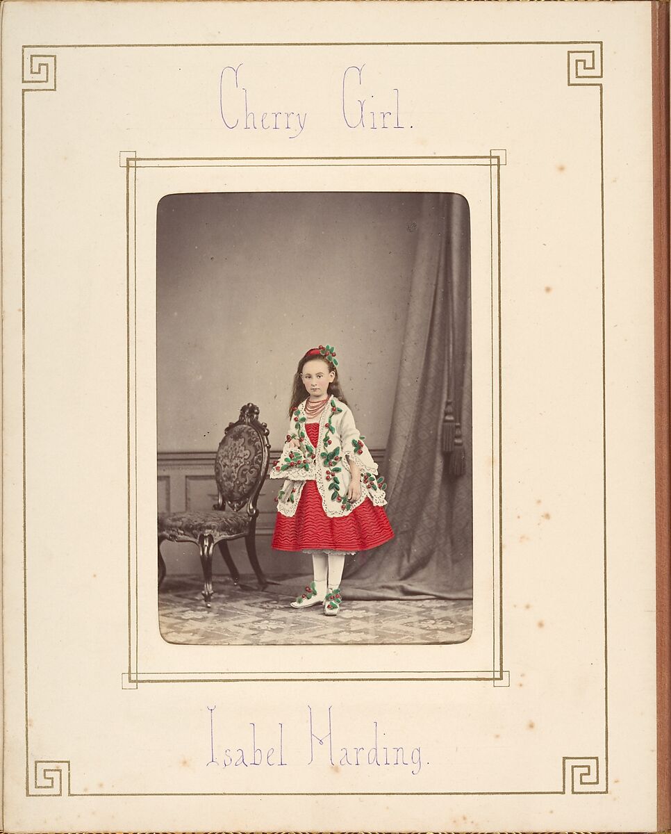 [Follett Family Album of Children Costumed for a Fancy Dress Ball], Owen Angel (British, ca. 1821–1909), Albumen silver prints from glass negatives with applied color 