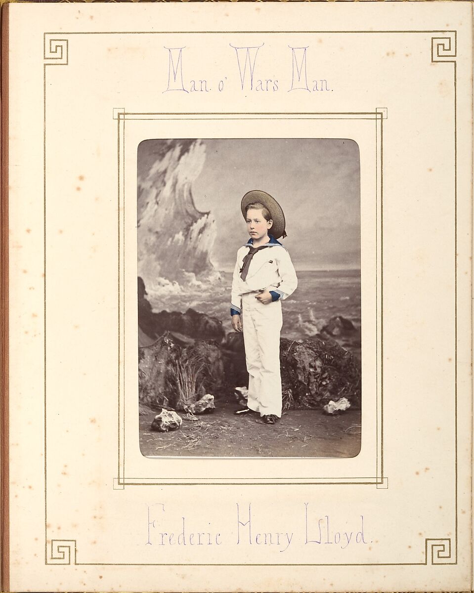 [Follett Family Album of Children Costumed for a Fancy Dress Ball], Owen Angel (British, ca. 1821–1909), Albumen silver prints from glass negatives with applied color