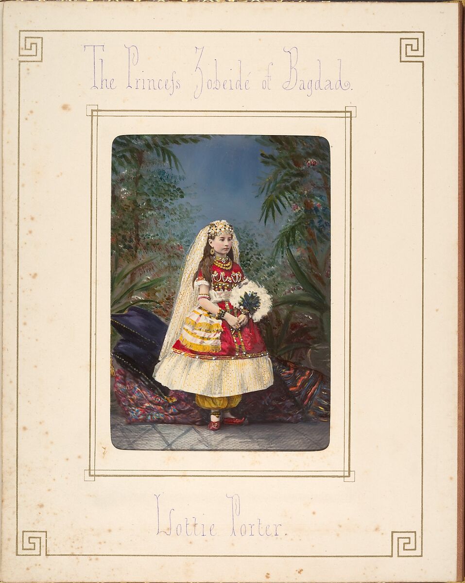 [Follett Family Album of Children Costumed for a Fancy Dress Ball], Owen Angel (British, ca. 1821–1909), Albumen silver prints from glass negatives with applied color