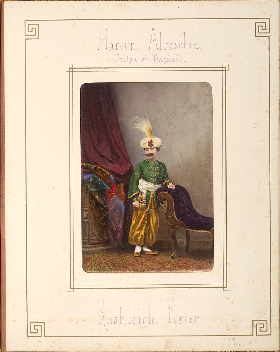 [Follett Family Album of Children Costumed for a Fancy Dress Ball], Owen Angel (British, ca. 1821–1909), Albumen silver prints from glass negatives with applied color