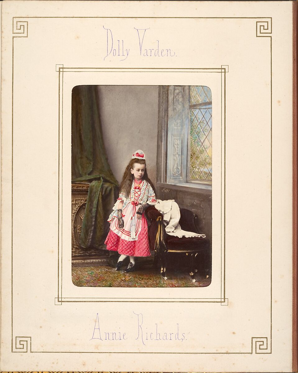 [Follett Family Album of Children Costumed for a Fancy Dress Ball], Owen Angel (British, ca. 1821–1909), Albumen silver prints from glass negatives with applied color