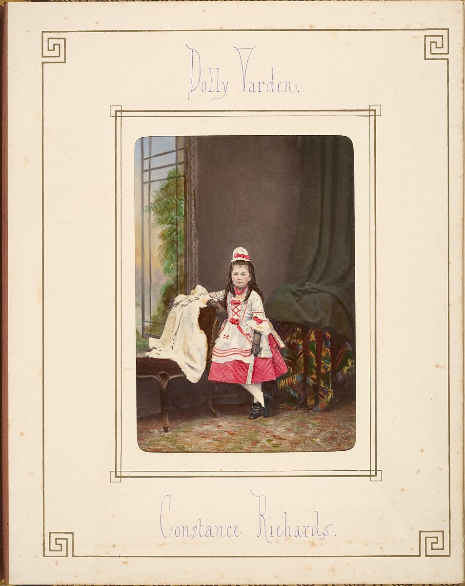 [Follett Family Album of Children Costumed for a Fancy Dress Ball], Owen Angel (British, ca. 1821–1909), Albumen silver prints from glass negatives with applied color
