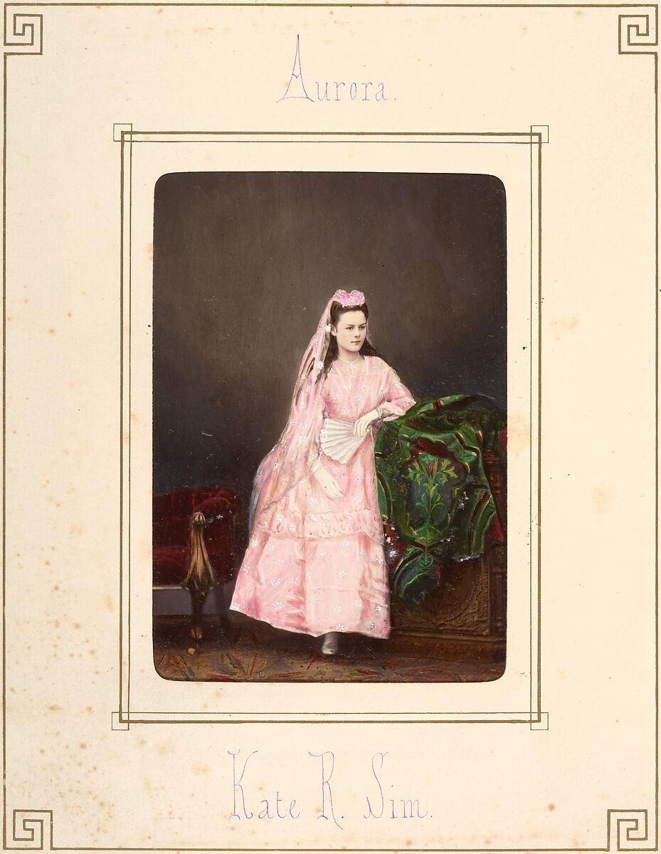 [Follett Family Album of Children Costumed for a Fancy Dress Ball], Owen Angel (British, ca. 1821–1909), Albumen silver prints from glass negatives with applied color