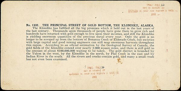[Group of 42 Stereograph Views of Alaska Including the Gold Rush], George W. Griffith (American), Albumen silver prints