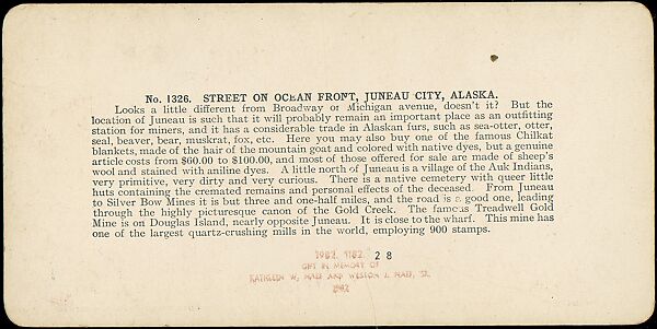 [Group of 42 Stereograph Views of Alaska Including the Gold Rush], George W. Griffith (American), Albumen silver prints