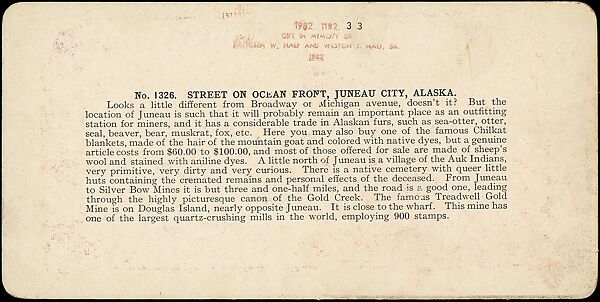 [Group of 42 Stereograph Views of Alaska Including the Gold Rush], George W. Griffith (American), Albumen silver prints