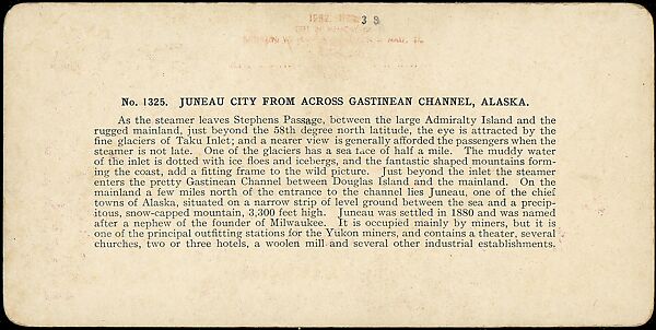 [Group of 42 Stereograph Views of Alaska Including the Gold Rush], George W. Griffith (American), Albumen silver prints