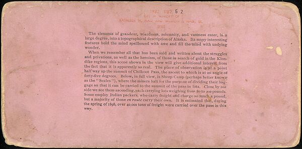 [Group of 42 Stereograph Views of Alaska Including the Gold Rush], George W. Griffith (American), Albumen silver prints