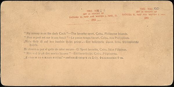[Group of 107 Stereograph Views of Animals], Keystone View Company, Albumen silver prints