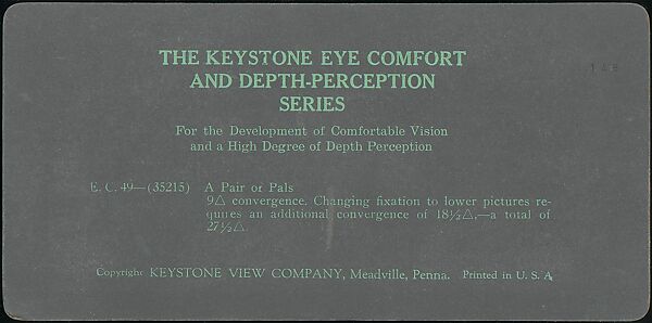 [Group of 107 Stereograph Views of Animals], Keystone View Company, Albumen silver prints