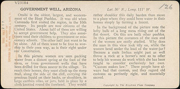 [Group of 48 Stereograph Views of Arizona and the Surrounding Area], H. C. White Company (American), Albumen silver prints
