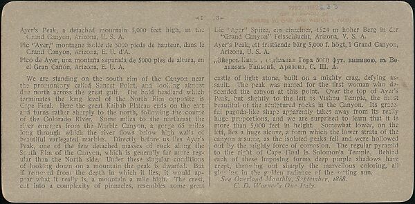 [Group of 48 Stereograph Views of Arizona and the Surrounding Area], H. C. White Company (American), Albumen silver prints