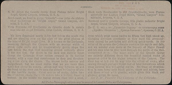 [Group of 48 Stereograph Views of Arizona and the Surrounding Area], H. C. White Company (American), Albumen silver prints