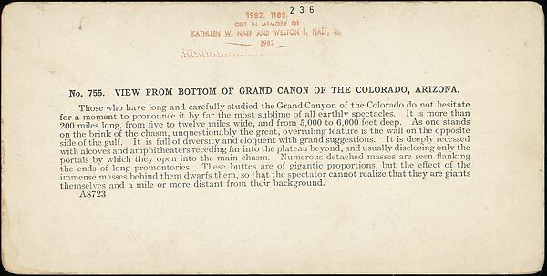 [Group of 48 Stereograph Views of Arizona and the Surrounding Area], H. C. White Company (American), Albumen silver prints