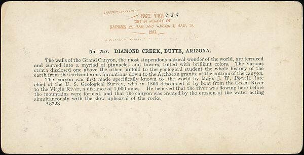 [Group of 48 Stereograph Views of Arizona and the Surrounding Area], H. C. White Company (American), Albumen silver prints