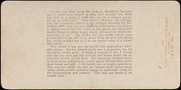 [Group of 48 Stereograph Views of Arizona and the Surrounding Area], H. C. White Company (American), Albumen silver prints
