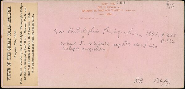 [Group of 41 Stereograph Views of Astronomy Related Scenes], Commissioned by Nautical Almanac Office (American), Albumen silver prints