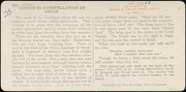 [Group of 41 Stereograph Views of Astronomy Related Scenes], Commissioned by Nautical Almanac Office (American), Albumen silver prints