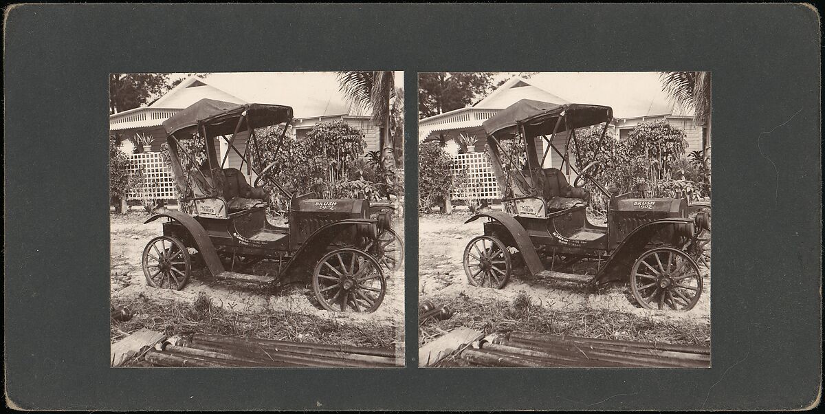 [Pair of Stereograph Views of Early Automobiles], C. H. Graves (American), Albumen silver prints 