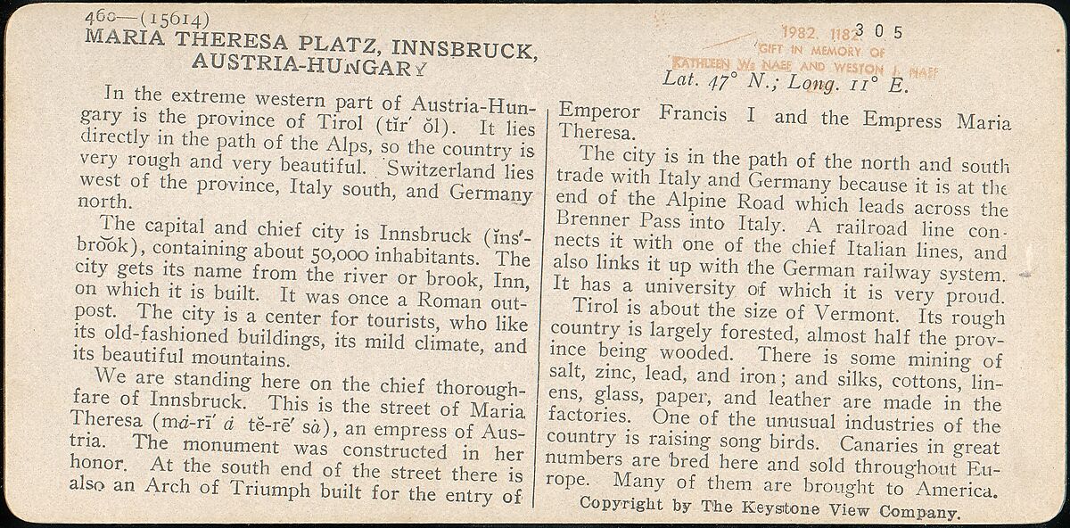 [Group of 5 Stereograph Views of Austria], Franz Richard Unterberger (Austrian), Albumen silver prints