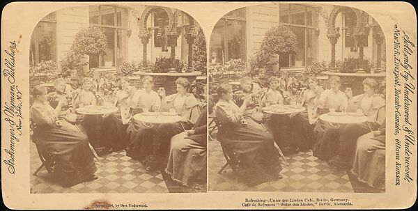 [Group of 4 Stereograph Views of Berlin Beer Gardens], Strohmeyer &amp; Wyman (American), Albumen silver prints 