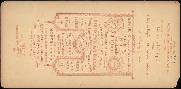 [Group of 4 Stereograph Views of Berlin Beer Gardens], Strohmeyer &amp; Wyman (American), Albumen silver prints