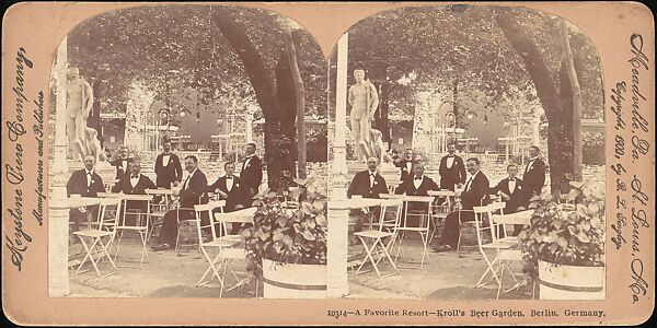 [Group of 4 Stereograph Views of Berlin Beer Gardens], Strohmeyer &amp; Wyman (American), Albumen silver prints
