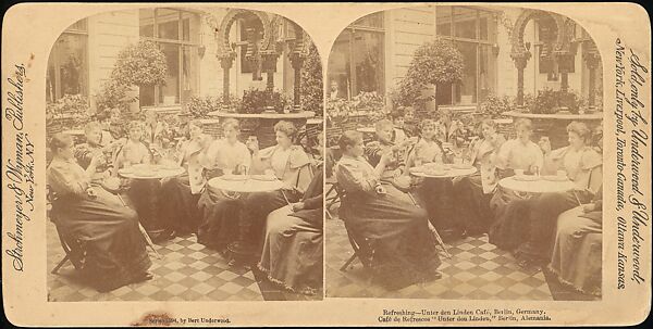 [Group of 4 Stereograph Views of Berlin Beer Gardens]