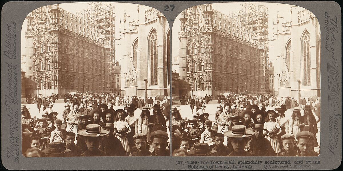 [Group of 3 Stereograph Views of Belgium], Underwood &amp; Underwood (American), Albumen silver prints 