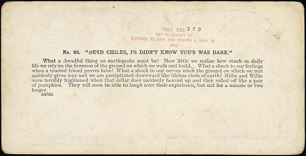 [Group of 71 Stereograph Views of African-Americans and Early Black American Culture, including Colloquial Black Humor], Francis Hendricks (American, Syracuse, New York), Albumen silver prints