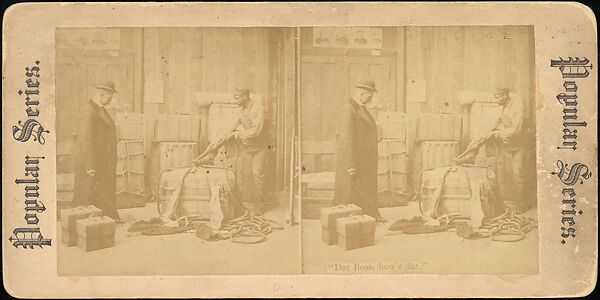 [Group of 71 Stereograph Views of African-Americans and Early Black American Culture, including Colloquial Black Humor], Francis Hendricks (American, Syracuse, New York), Albumen silver prints