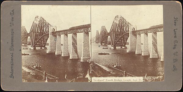 [Group of 7 Stereograph Views of the Forth Bridge, Queensferry, Scotland], International Stereoscopic View Company (American), Albumen silver prints 