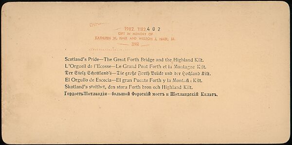 [Group of 7 Stereograph Views of the Forth Bridge, Queensferry, Scotland], International Stereoscopic View Company (American), Albumen silver prints