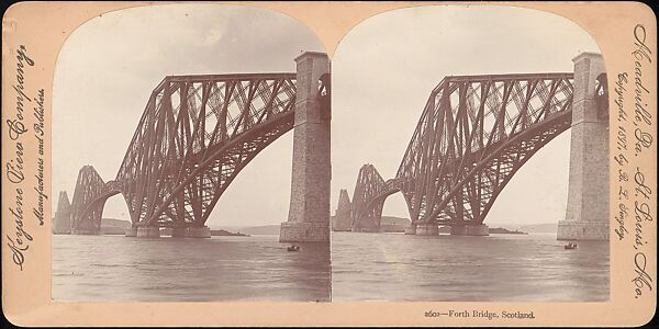 [Group of 7 Stereograph Views of the Forth Bridge, Queensferry, Scotland], International Stereoscopic View Company (American), Albumen silver prints