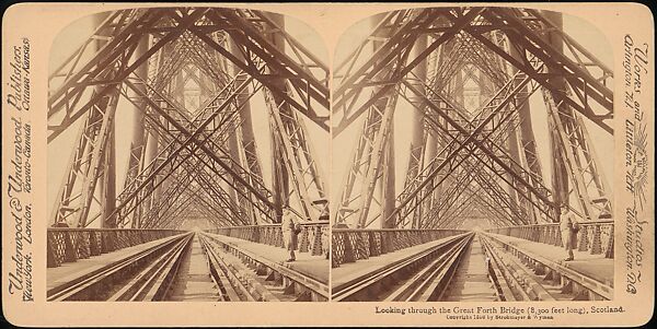 [Group of 7 Stereograph Views of the Forth Bridge, Queensferry, Scotland], International Stereoscopic View Company (American), Albumen silver prints
