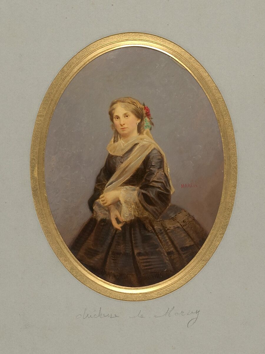 [Duchesse de Morny], Pierre-Louis Pierson (French, 1822–1913)  , et al, Albumen silver print from glass negative with applied color 