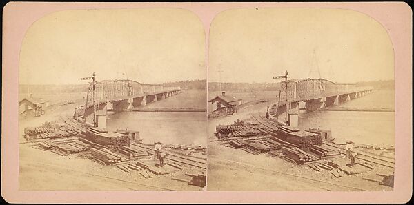 [Group of 23 Stereograph Views of Railroad Bridges], E. P. Libby (American), Albumen silver prints