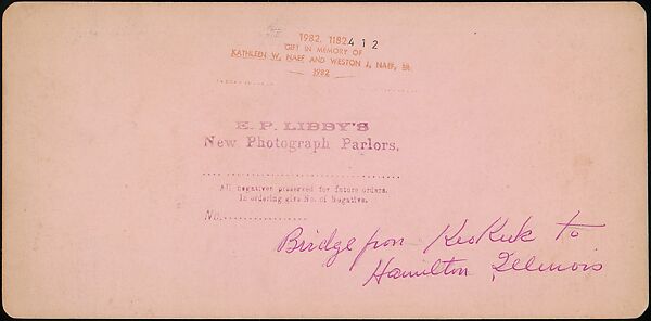 [Group of 23 Stereograph Views of Railroad Bridges], E. P. Libby (American), Albumen silver prints