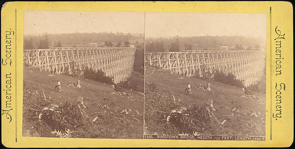 [Group of 23 Stereograph Views of Railroad Bridges], E. P. Libby (American), Albumen silver prints