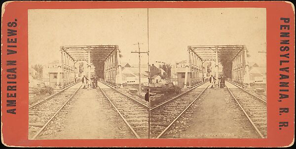 [Group of 23 Stereograph Views of Railroad Bridges], E. P. Libby (American), Albumen silver prints