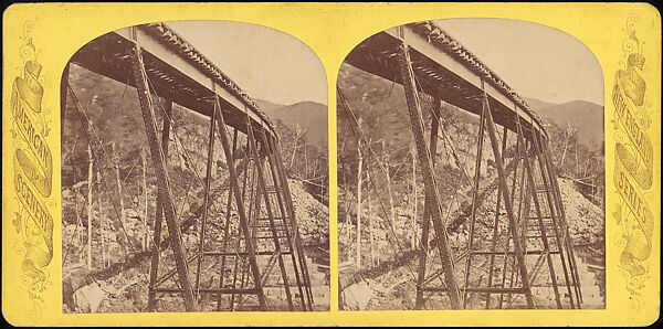 [Group of 23 Stereograph Views of Railroad Bridges], E. P. Libby (American), Albumen silver prints