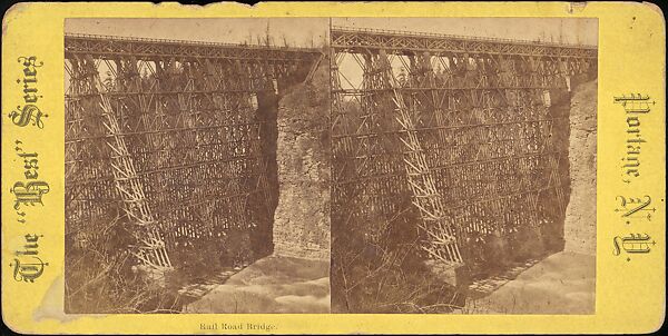 [Group of 23 Stereograph Views of Railroad Bridges], E. P. Libby (American), Albumen silver prints