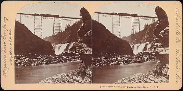 [Group of 23 Stereograph Views of Railroad Bridges], E. P. Libby (American), Albumen silver prints