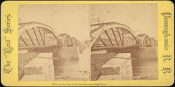 [Group of 23 Stereograph Views of Railroad Bridges], E. P. Libby (American), Albumen silver prints