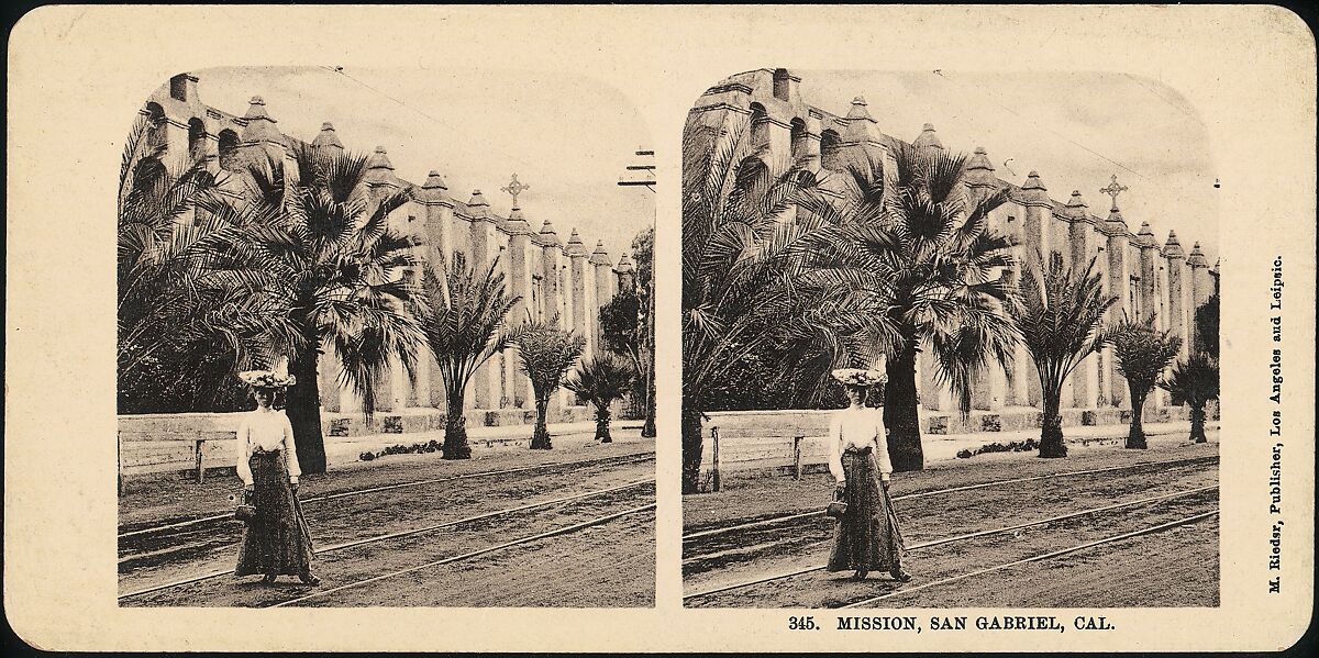 [Group of 4 Stereograph Views of California Missions], M. Rieder (American), Albumen silver prints
