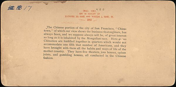 [Group of 26 Stereograph Views of San Francisco, California], Continent Stereoscopic Company (New York), Albumen silver prints